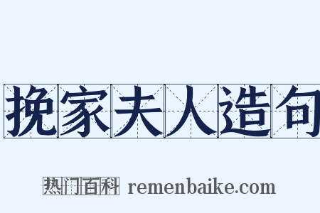 挽家夫人造句是什么意思的图片